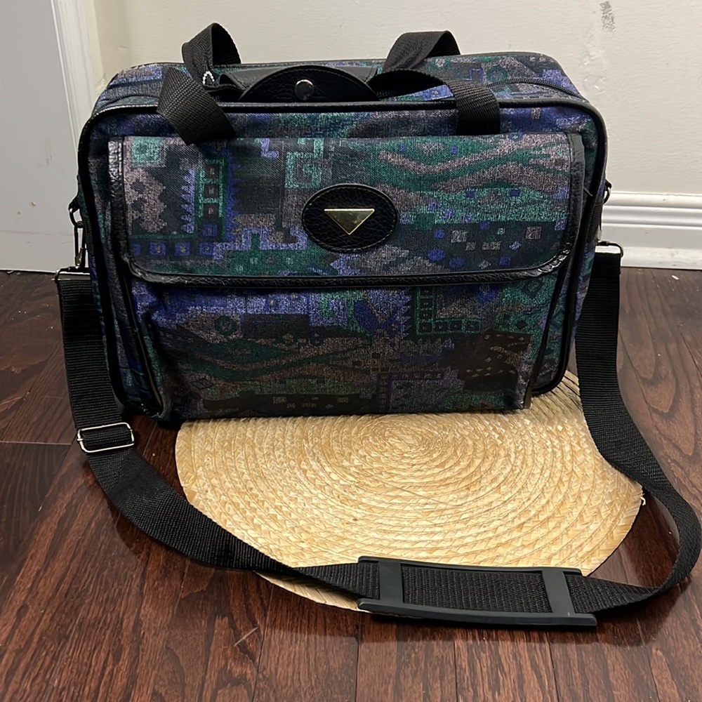 Vintage Aztec Print Messenger Work Travel Bag
